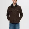 SELECTED 100% MOCKA ÖVERSKJORTA Brown Online