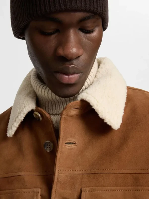 SELECTED 100% MOCKA ÖVERSKJORTA Brown Discount