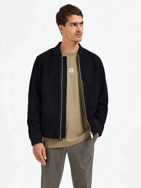SELECTED MOCKASYDD BOMBERJACKA Black Best
