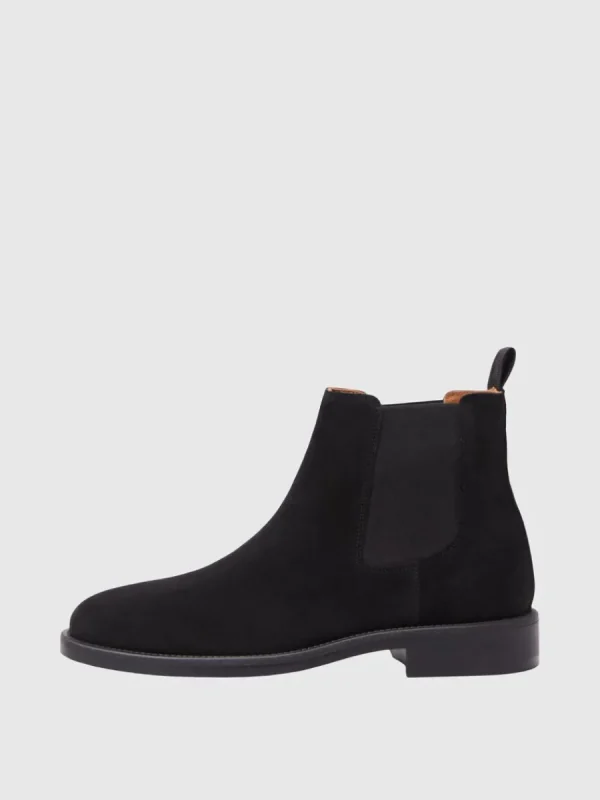 SELECTED MOCKASYDD CHELSEA-STÖVLAR Black Store