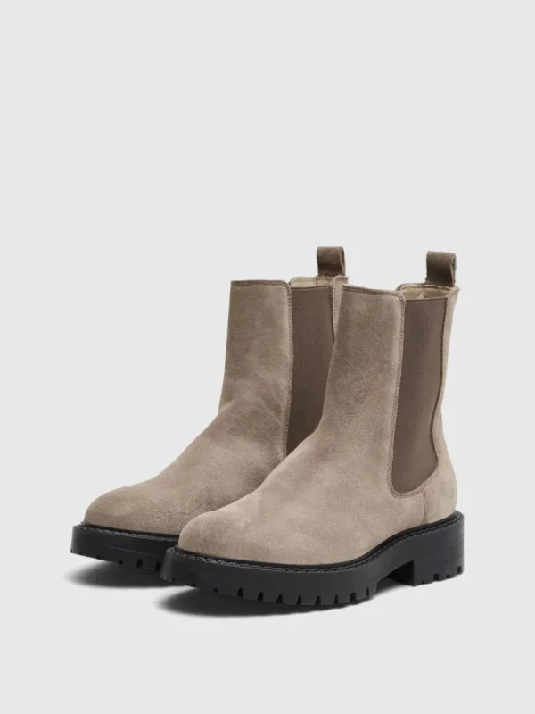 SELECTED MOCKASYDD CHELSEA-STÖVLAR Brown Cheap