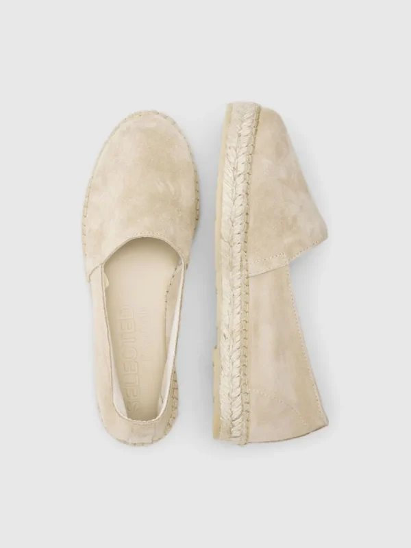 SELECTED MOCKASYDD ESPADRILLES Beige Fashion