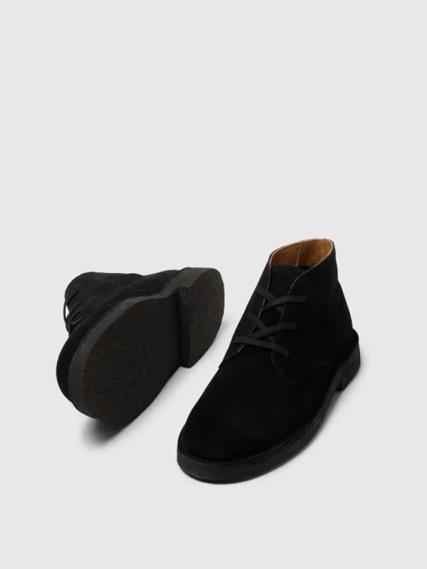 SELECTED MOCKASYDD ÖKENKÄNGOR Black Fashion