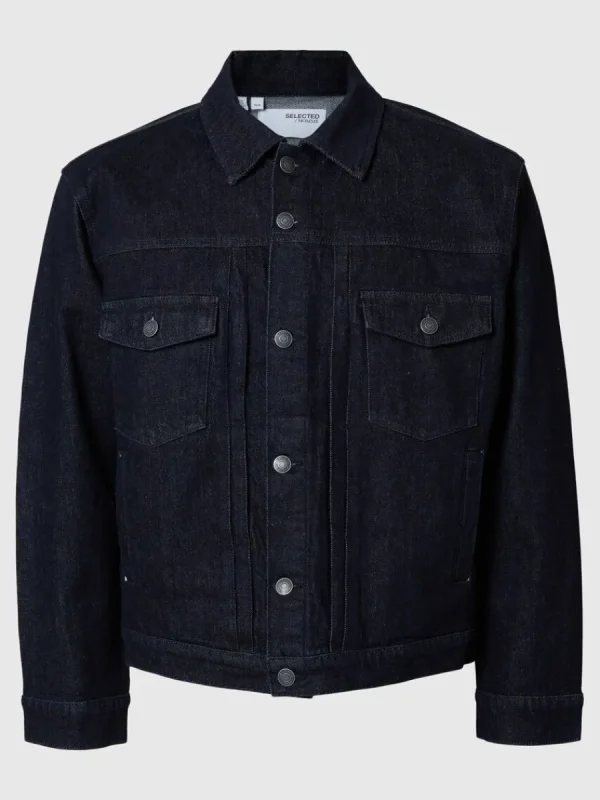 SELECTED MÖRK TVÄTT JEANSJACKA Blue Online