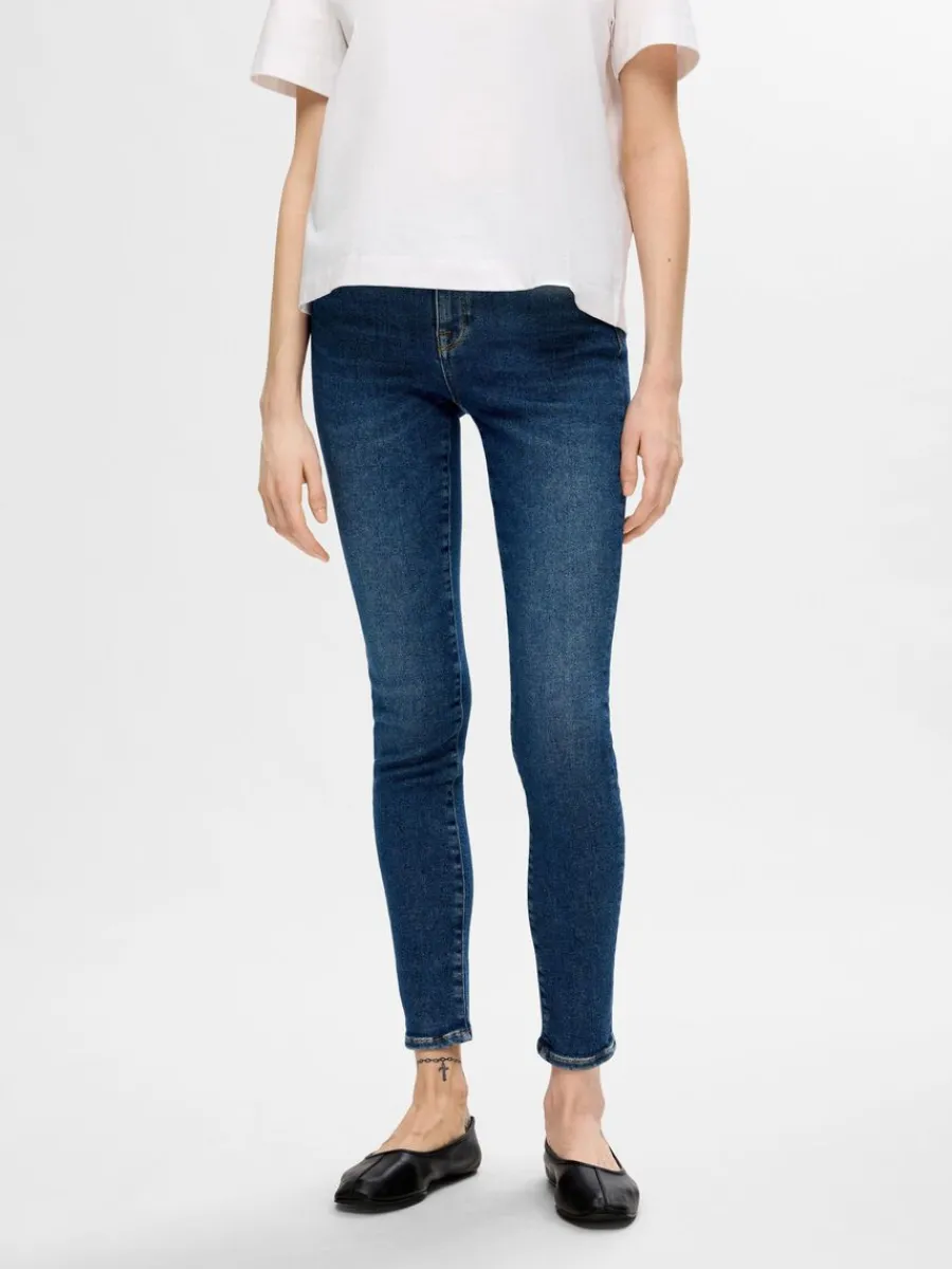 mrk_tvtt_skinny_fitjeans_0.webp SELECTED MÖRK TVÄTT SKINNY FIT-JEANS Blue Online