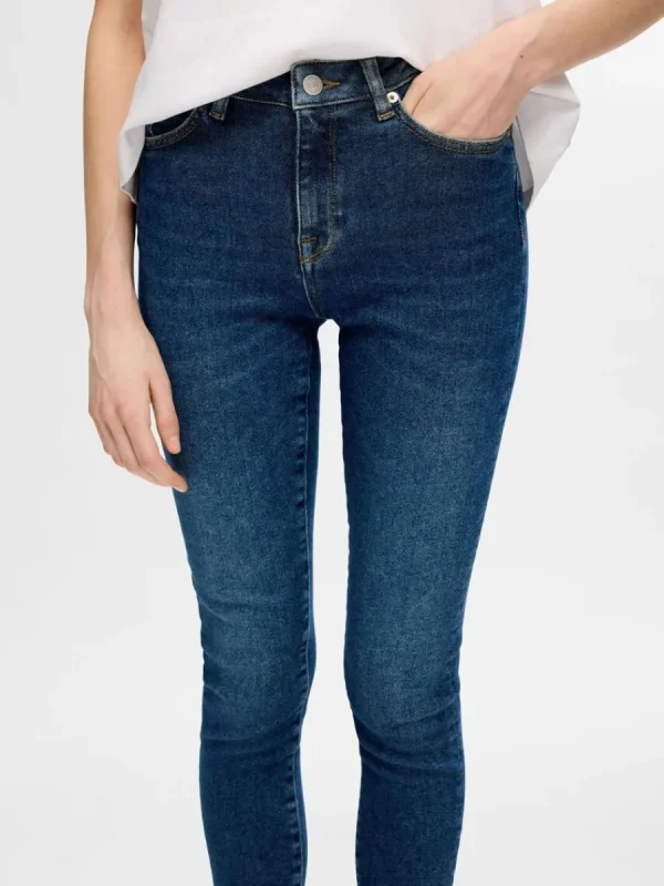 SELECTED MÖRK TVÄTT SKINNY FIT-JEANS Blue Online