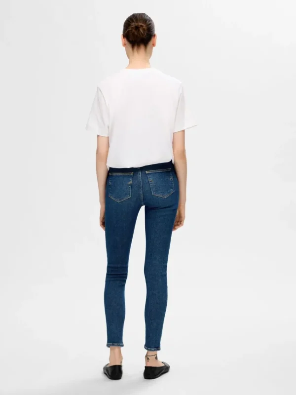 SELECTED MÖRK TVÄTT SKINNY FIT-JEANS Blue Online