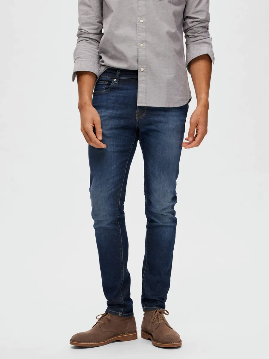 mrk_tvtt_slim_fitjeans_0-2.webp SELECTED MÖRK TVÄTT SLIM FIT-JEANS Blue Outlet