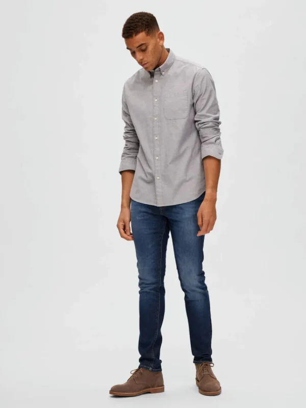 SELECTED MÖRK TVÄTT SLIM FIT-JEANS Blue Outlet