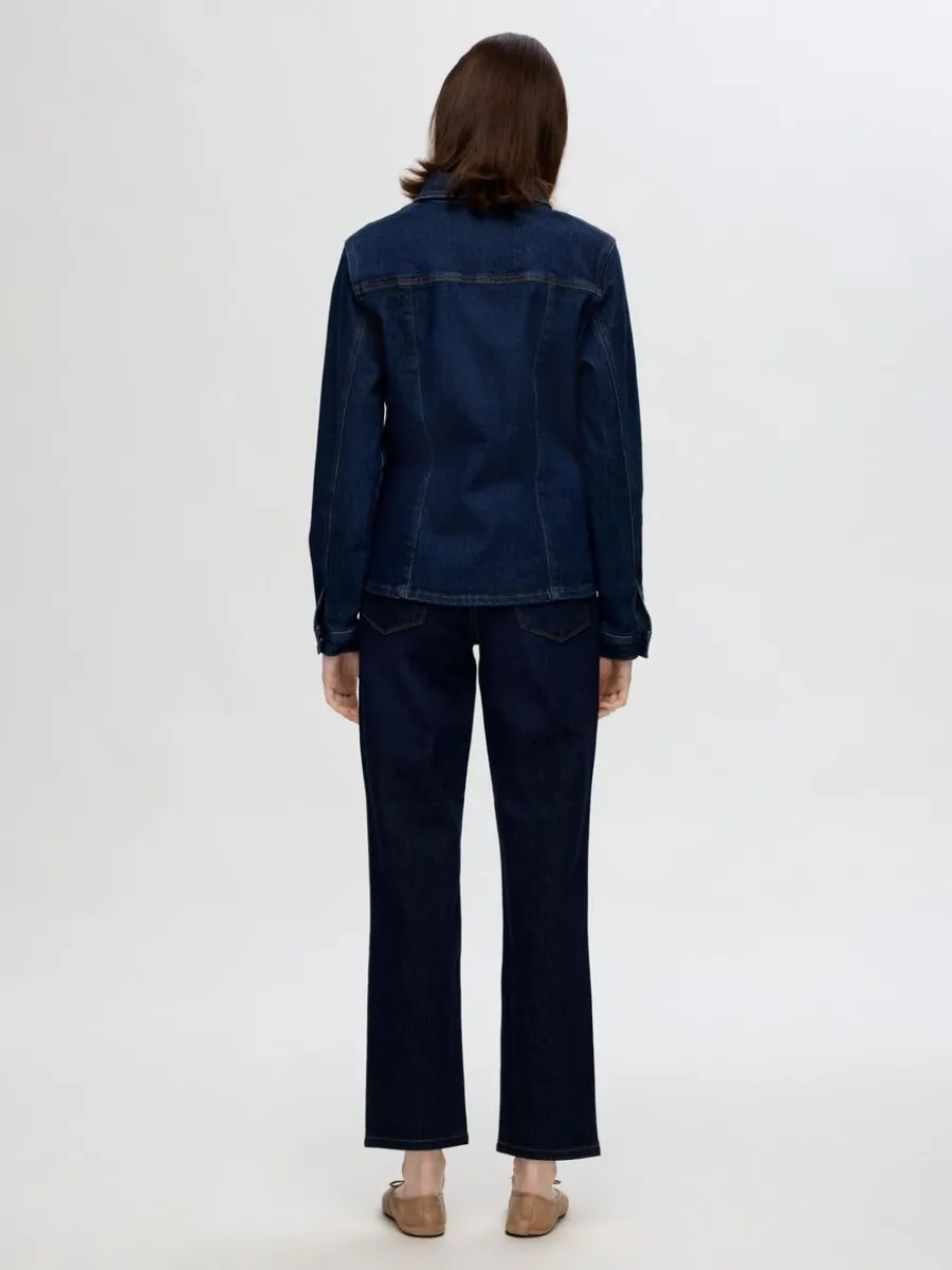 mrk_tvtt_straight_fitjean_4.webp SELECTED MÖRK TVÄTT STRAIGHT FIT-JEANS Blue Shop