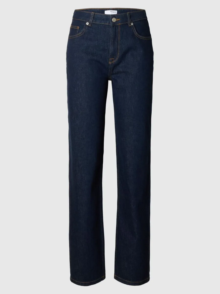 mrk_tvtt_straight_fitjean_5.webp SELECTED MÖRK TVÄTT STRAIGHT FIT-JEANS Blue Shop