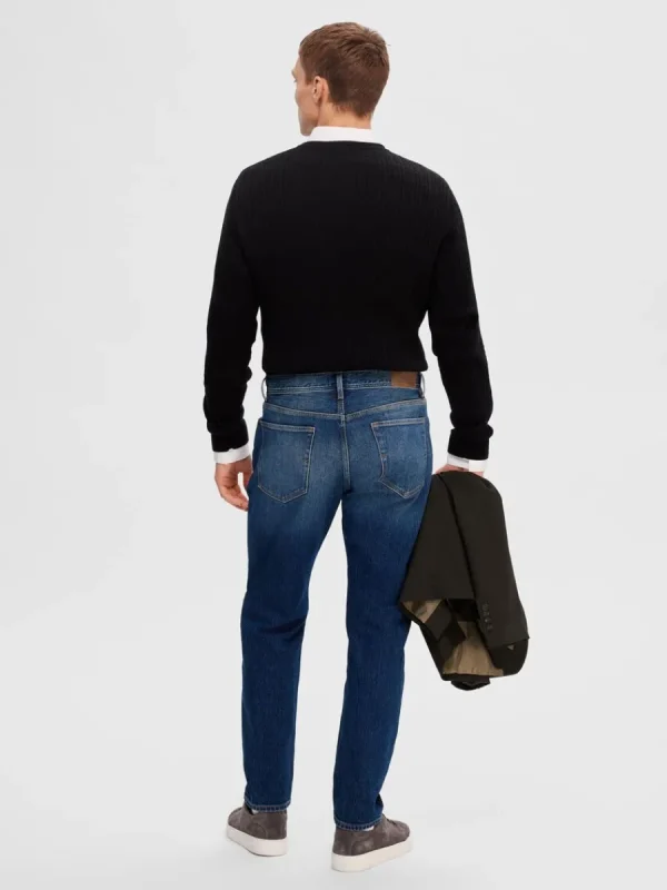 SELECTED 172 MÖRKBLÅ SLIM FIT-JEANS Blue Clearance
