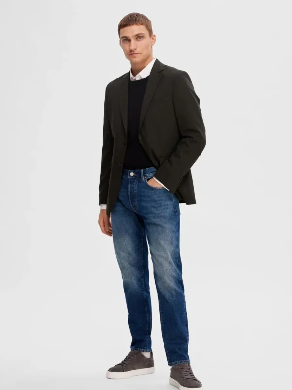 SELECTED 172 MÖRKBLÅ SLIM FIT-JEANS Blue Clearance