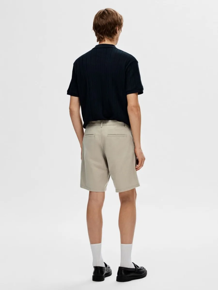 normal_passform_flex_shor_1-1.webp SELECTED NORMAL PASSFORM FLEX SHORTS Beige Best Sale