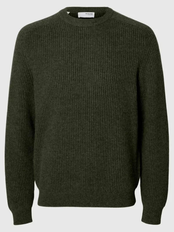 SELECTED NORMAL PASSFORM RUNDRINGAD TRÖJA Green Fashion