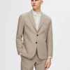 SELECTED NORMAL PASSFORM SEERSUCKER KAVAJ Beige Fashion