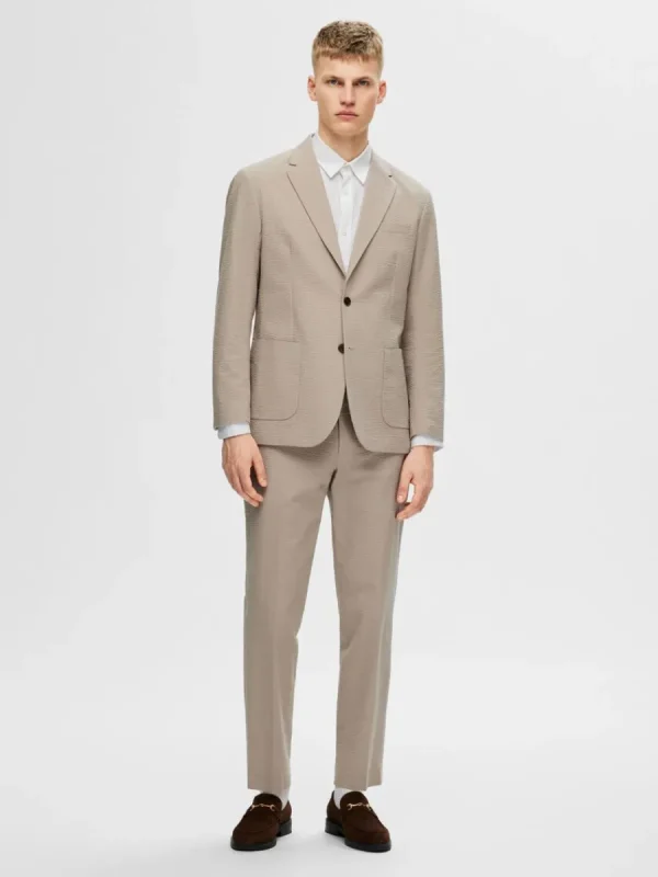 SELECTED NORMAL PASSFORM SEERSUCKER KAVAJ Beige Fashion
