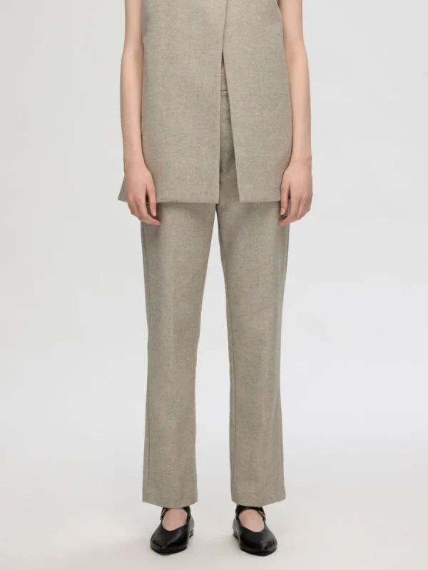 SELECTED NORMALHÖGA RAKA BYXOR Beige New