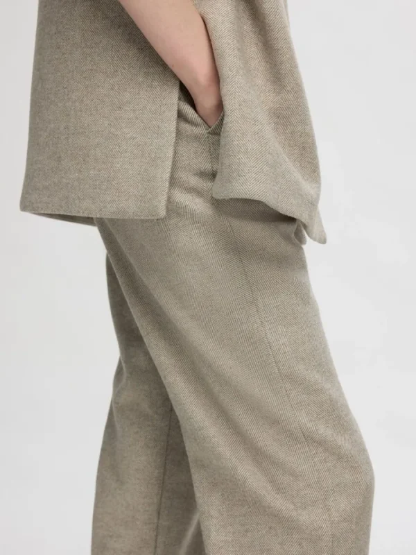 SELECTED NORMALHÖGA RAKA BYXOR Beige New