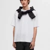 SELECTED OVERSIZE KORTA ÄRMAR T-SHIRT White Sale