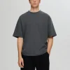 SELECTED OVERSIZE KORTA ÄRMAR T-SHIRT Grey Online