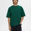 SELECTED OVERSIZE KORTA ÄRMAR T-SHIRT Green Best