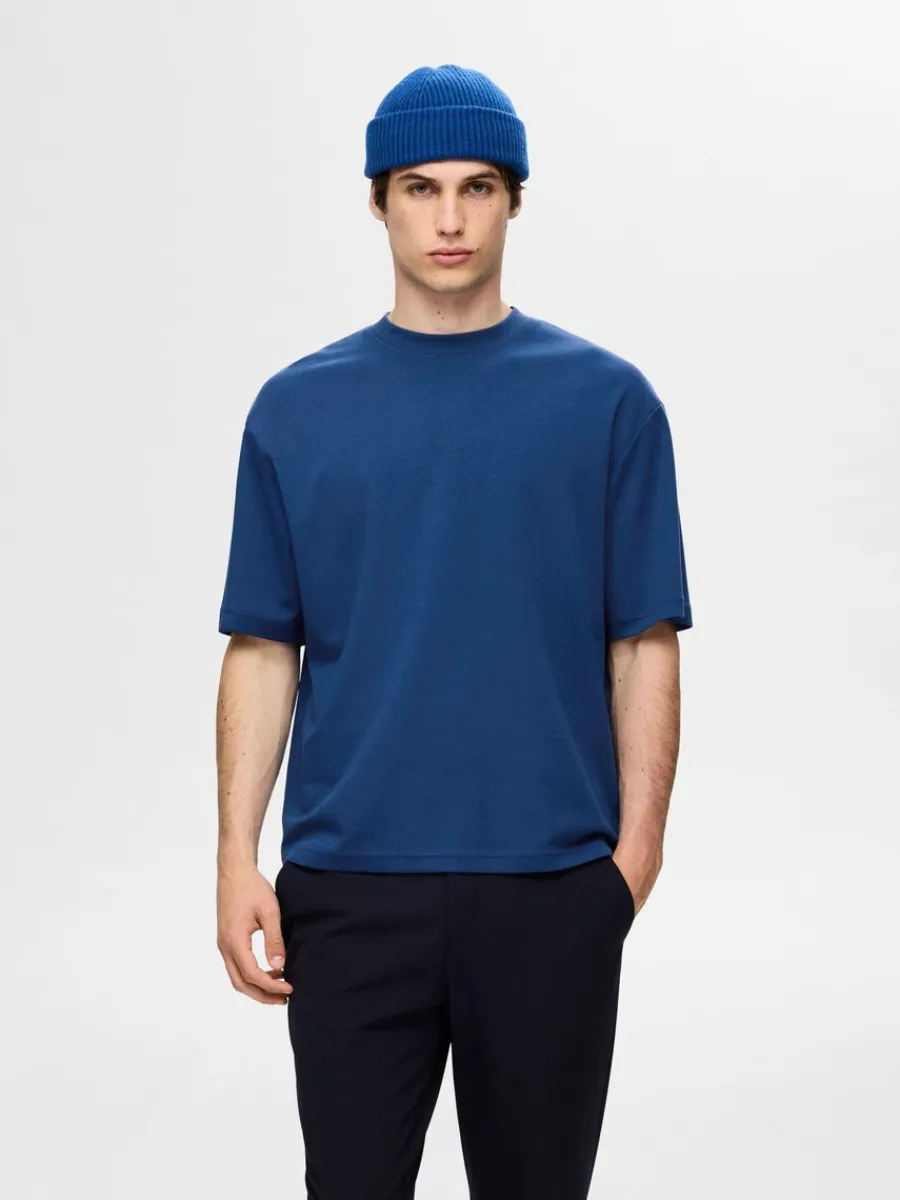 oversize_korta_rmar_tshir_0-6.webp SELECTED OVERSIZE KORTA ÄRMAR T-SHIRT Blue Sale