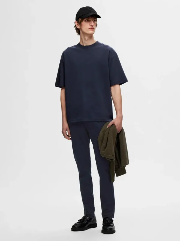 SELECTED OVERSIZE KORTA ÄRMAR T-SHIRT Blue Cheap
