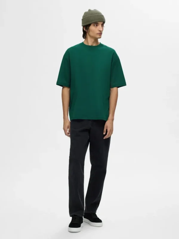 SELECTED OVERSIZE KORTA ÄRMAR T-SHIRT Green Best