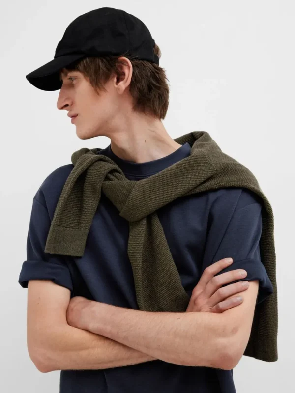 SELECTED OVERSIZE KORTA ÄRMAR T-SHIRT Blue Cheap