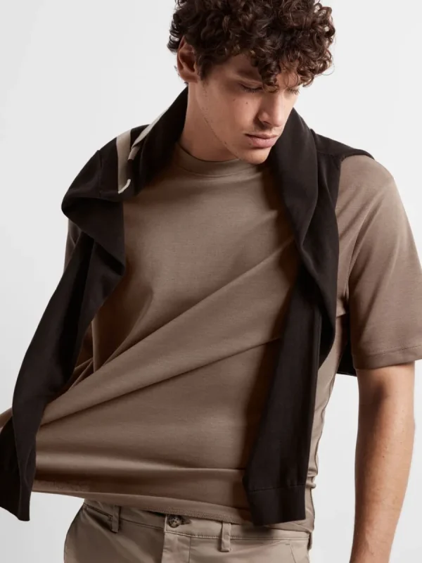 SELECTED OVERSIZE KORTA ÄRMAR T-SHIRT Brown Store