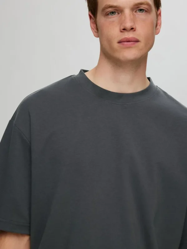 SELECTED OVERSIZE KORTA ÄRMAR T-SHIRT Grey Online