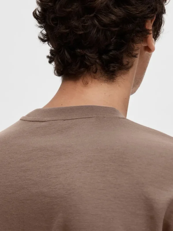 SELECTED OVERSIZE KORTA ÄRMAR T-SHIRT Brown Store