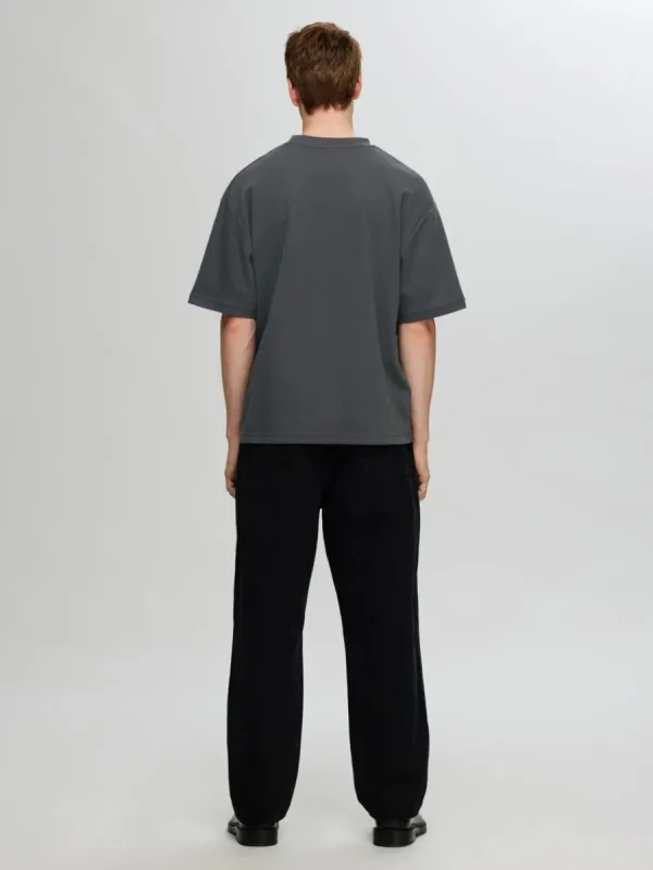 SELECTED OVERSIZE KORTA ÄRMAR T-SHIRT Grey Online