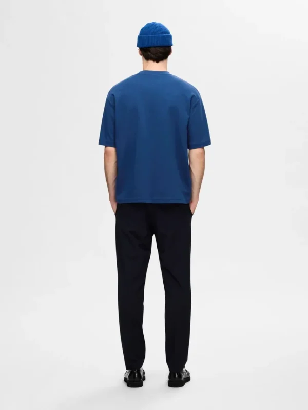 SELECTED OVERSIZE KORTA ÄRMAR T-SHIRT Blue Sale