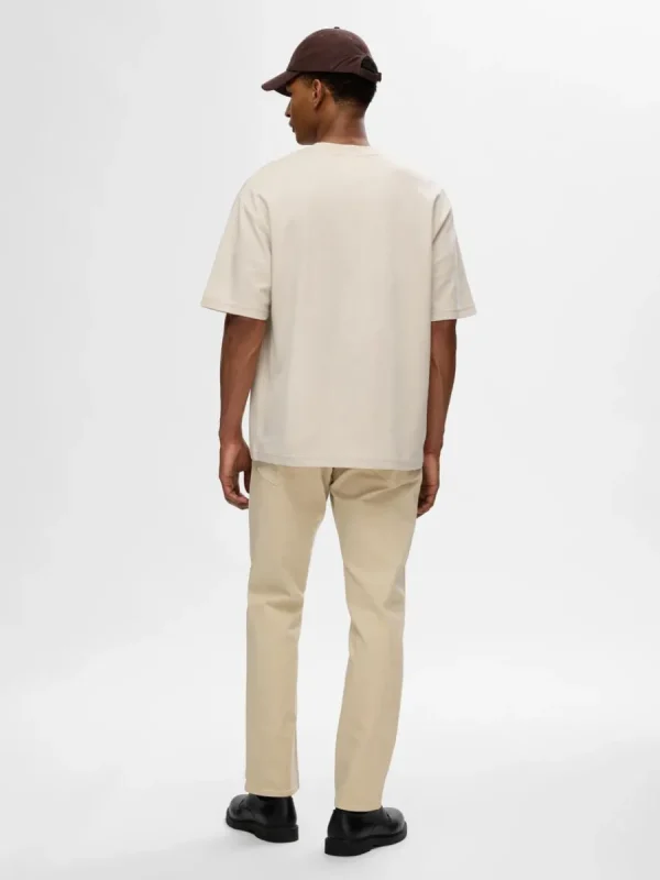 SELECTED OVERSIZE KORTA ÄRMAR T-SHIRT Beige Shop