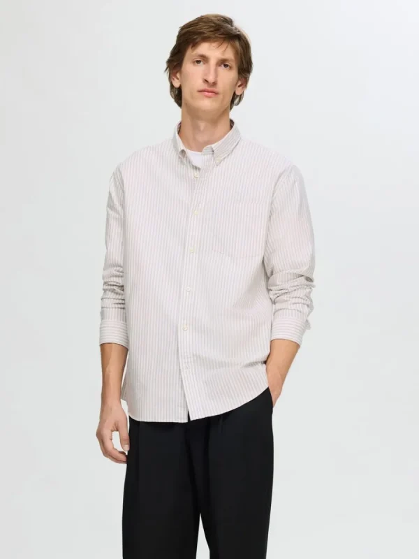 SELECTED OXFORD SKJORTA White Store