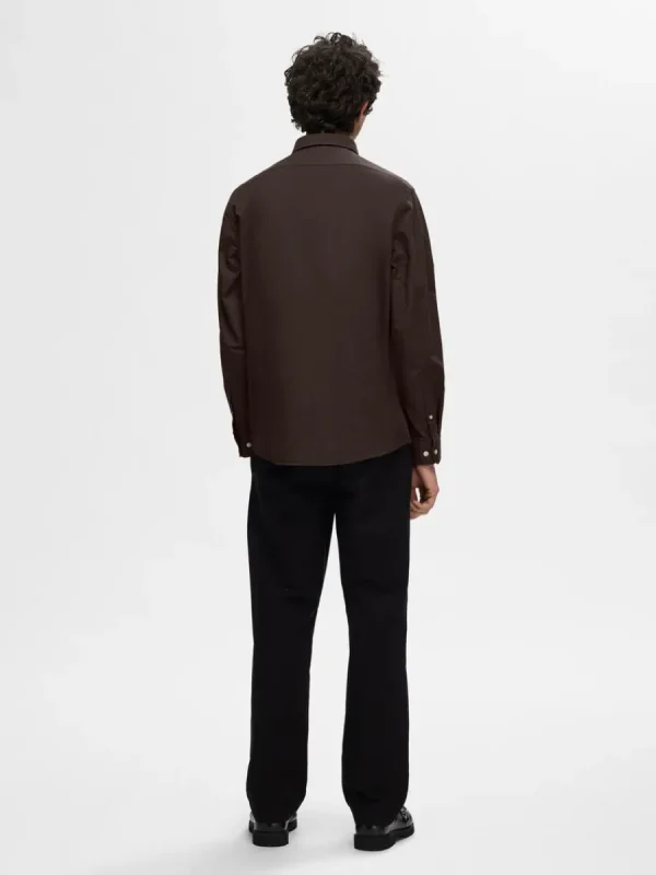 SELECTED OXFORD SKJORTA Brown New