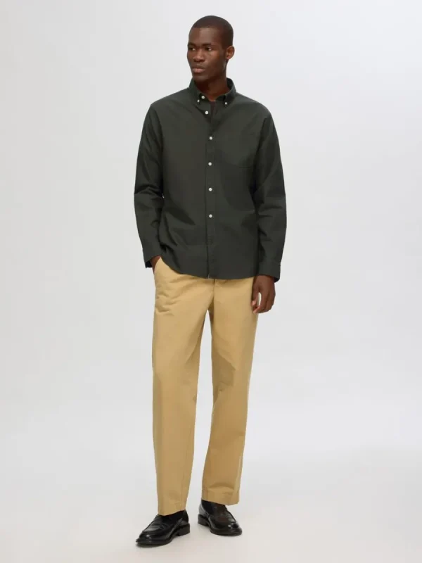 SELECTED OXFORD SKJORTA Green Outlet