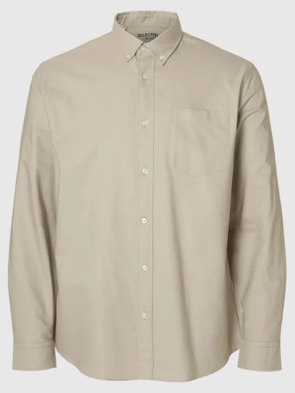 SELECTED OXFORD SKJORTA Beige Clearance
