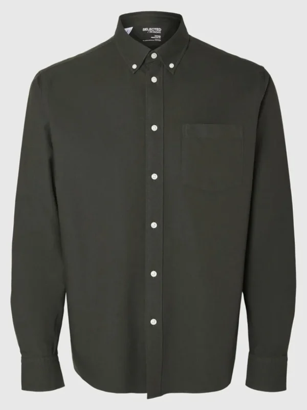 SELECTED OXFORD SKJORTA Green Outlet