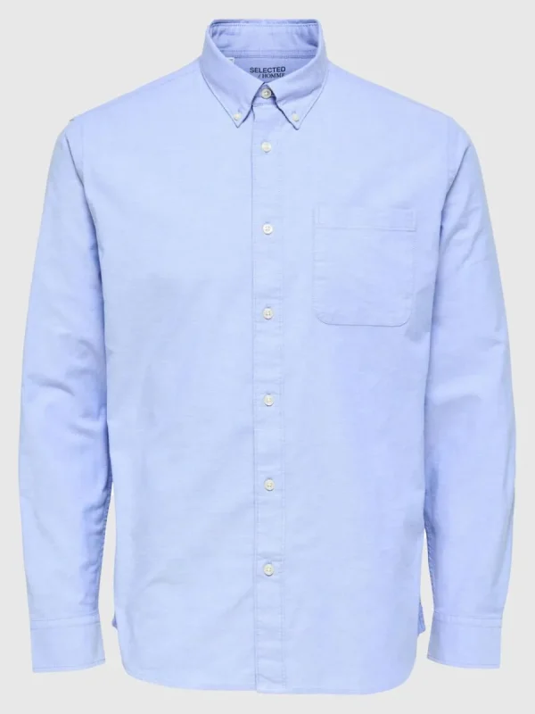 SELECTED OXFORD SKJORTA Blue Clearance