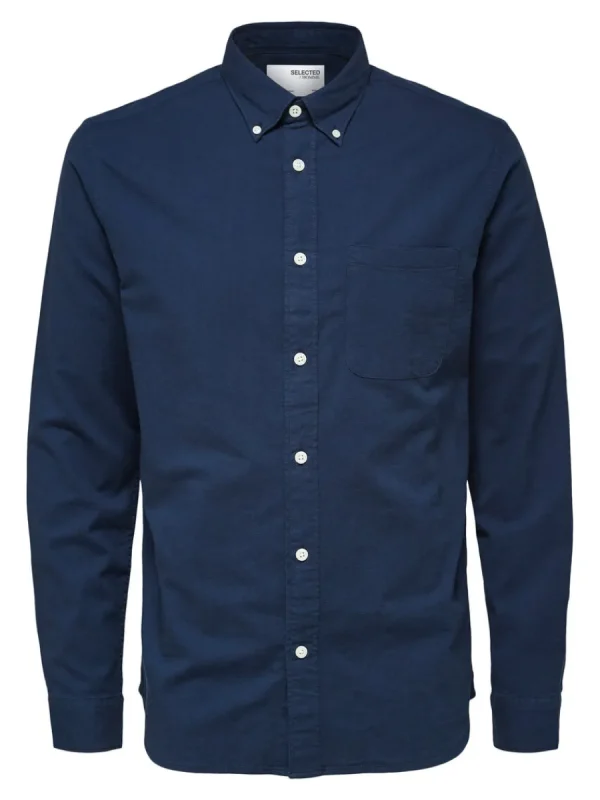 SELECTED OXFORD SKJORTA Blue Best