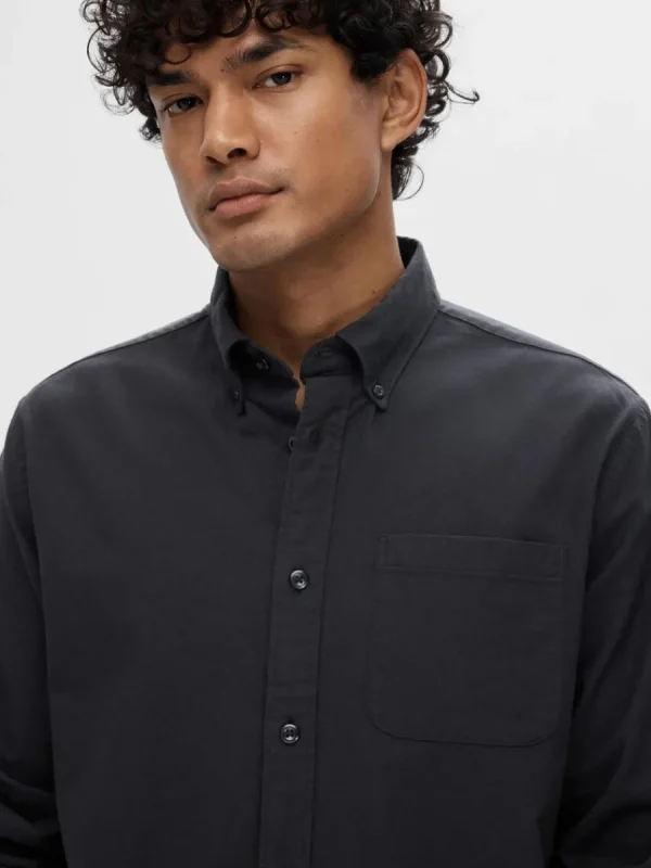 SELECTED OXFORD SKJORTA Black Clearance