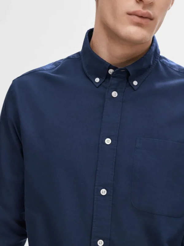 SELECTED OXFORD SKJORTA Blue Best