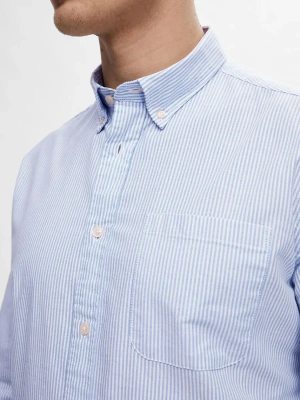 SELECTED OXFORD SKJORTA Blue Store