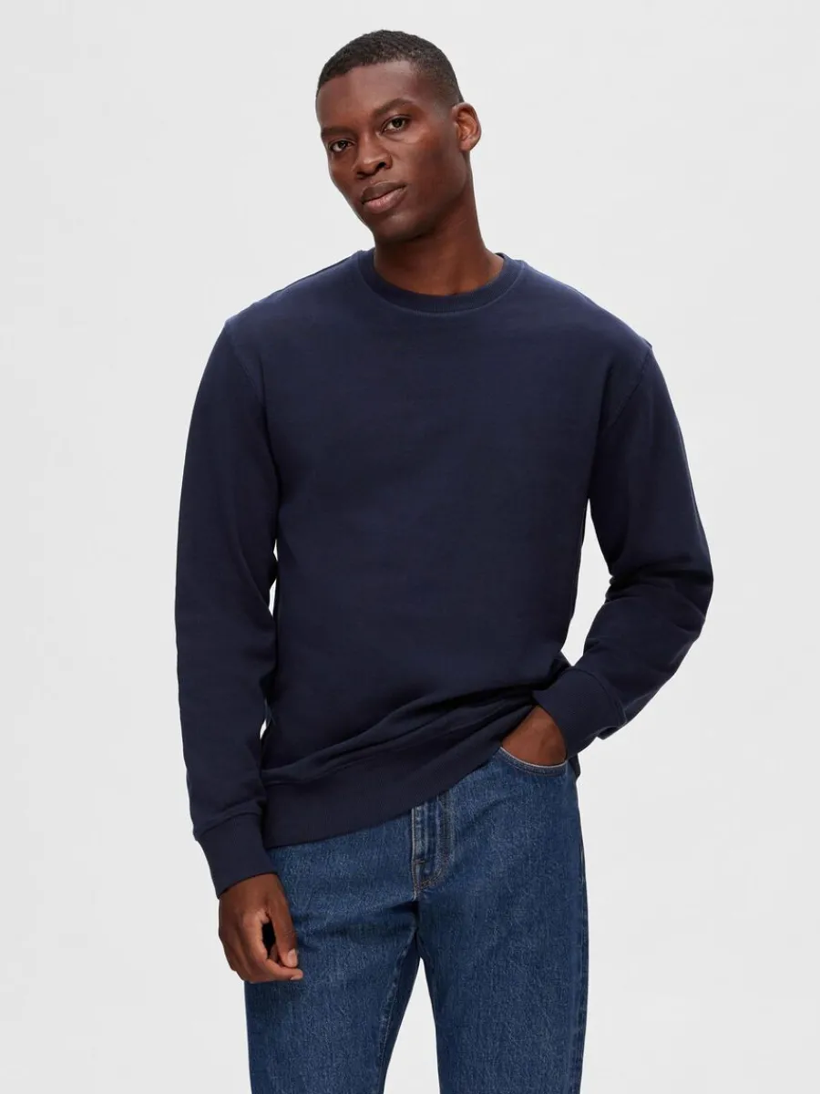 pack_bomull_sweatshirt_4.webp SELECTED 2-PACK BOMULL SWEATSHIRT Blue Best Sale