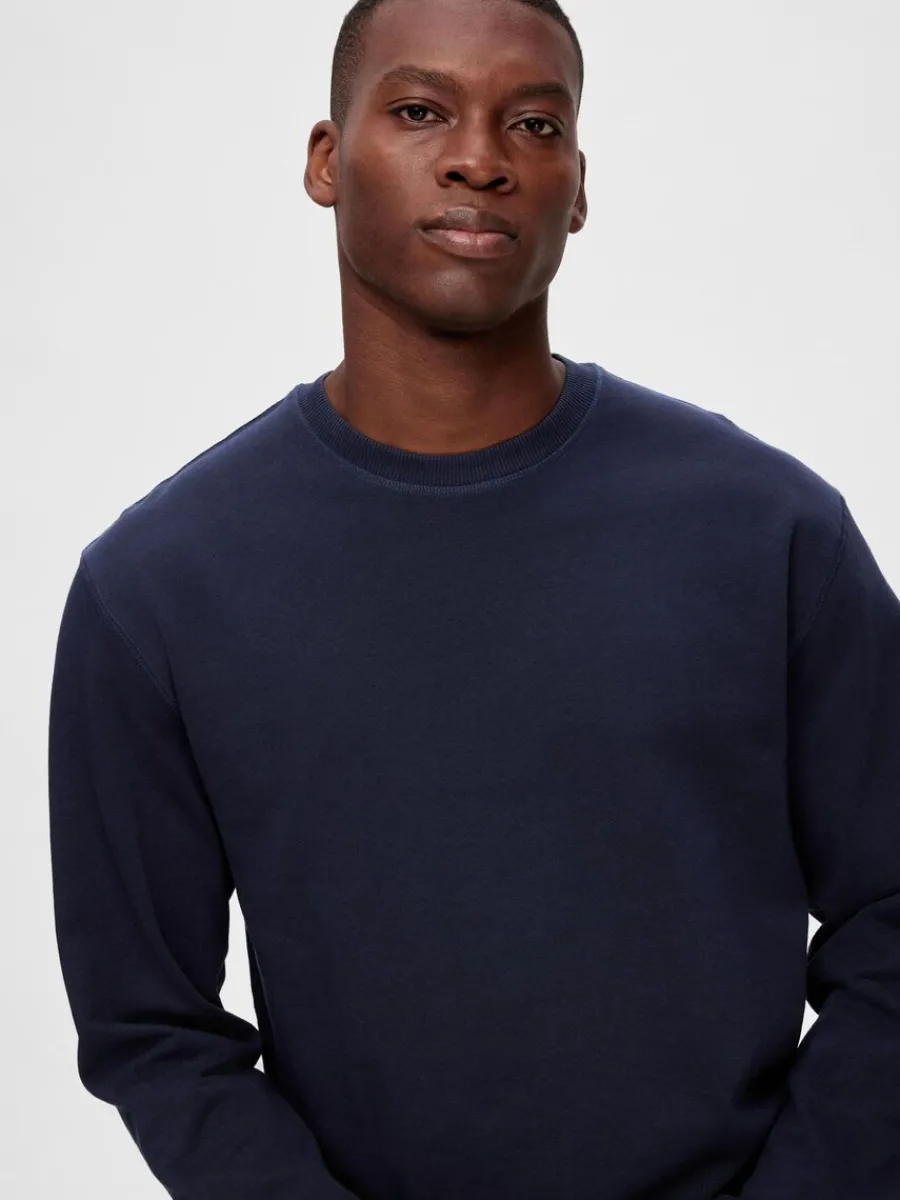 pack_bomull_sweatshirt_5.webp SELECTED 2-PACK BOMULL SWEATSHIRT Blue Best Sale