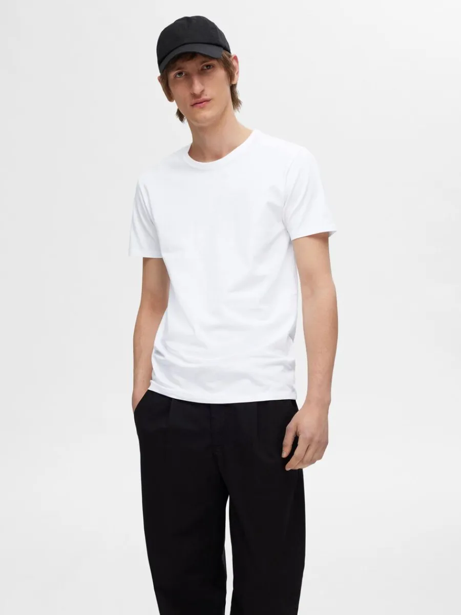 pack_bomull_tshirt_0-1.webp SELECTED 3-PACK BOMULL T-SHIRT White Outlet