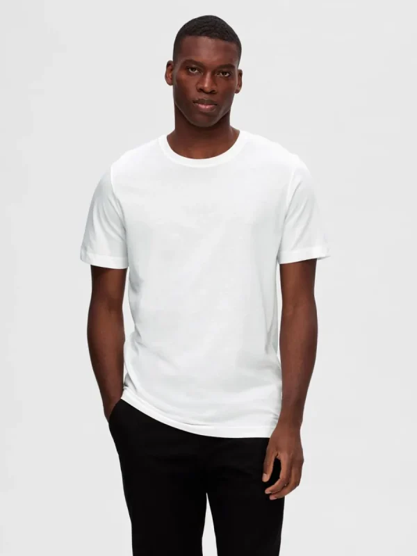 SELECTED 3-PACK BOMULL T-SHIRT White Flash Sale